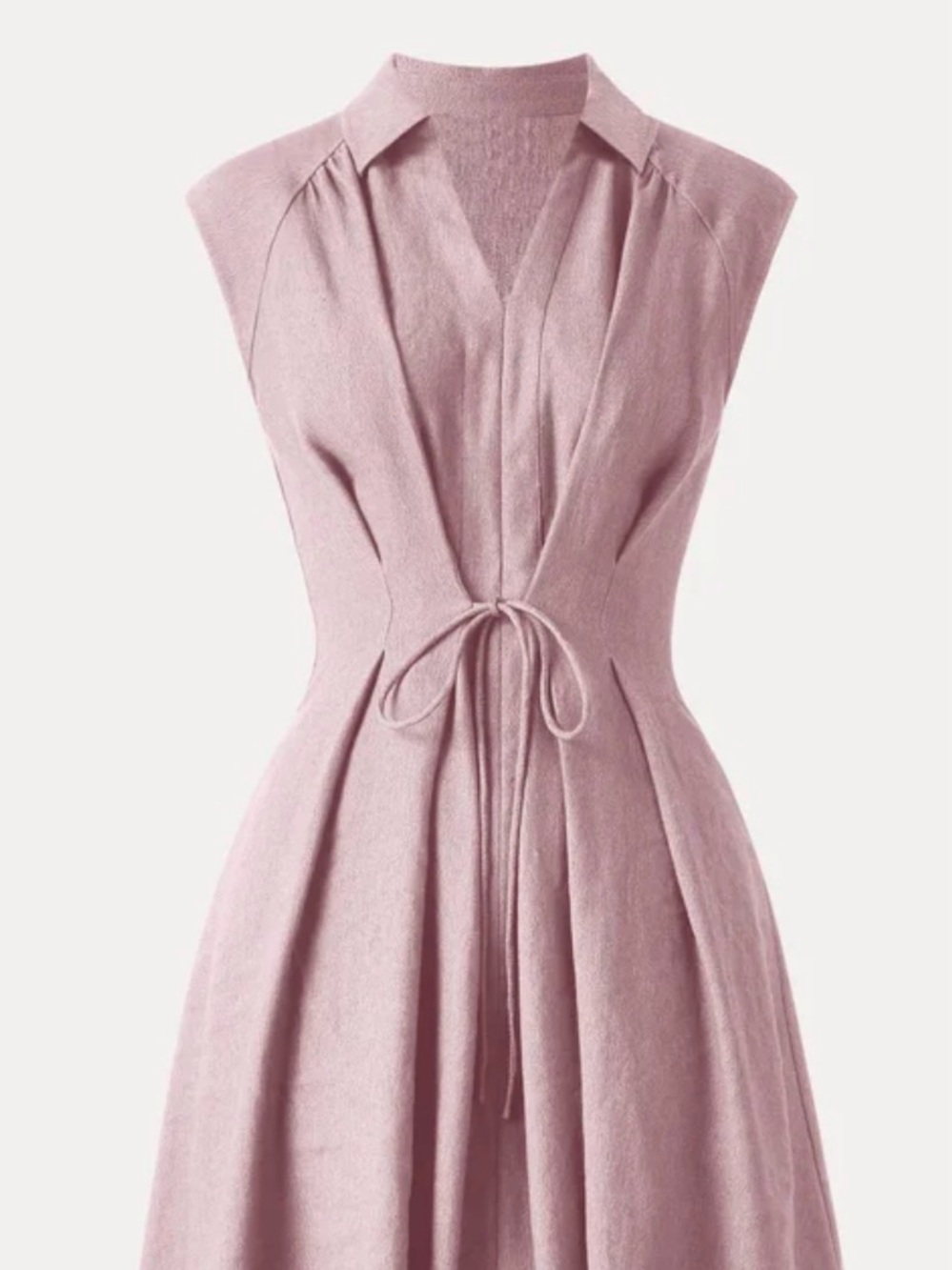 OGL Sleeveless Midi Dress in Dusty Pink